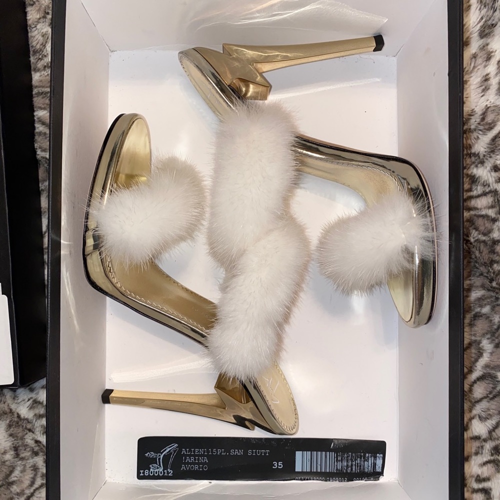 Giuseppe Zanotti mink heels